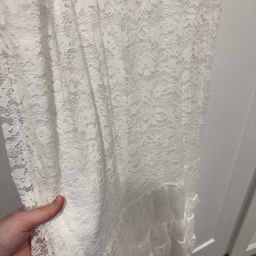 Ivy City Co White Lace Midi Dress - Picture 6 of 6